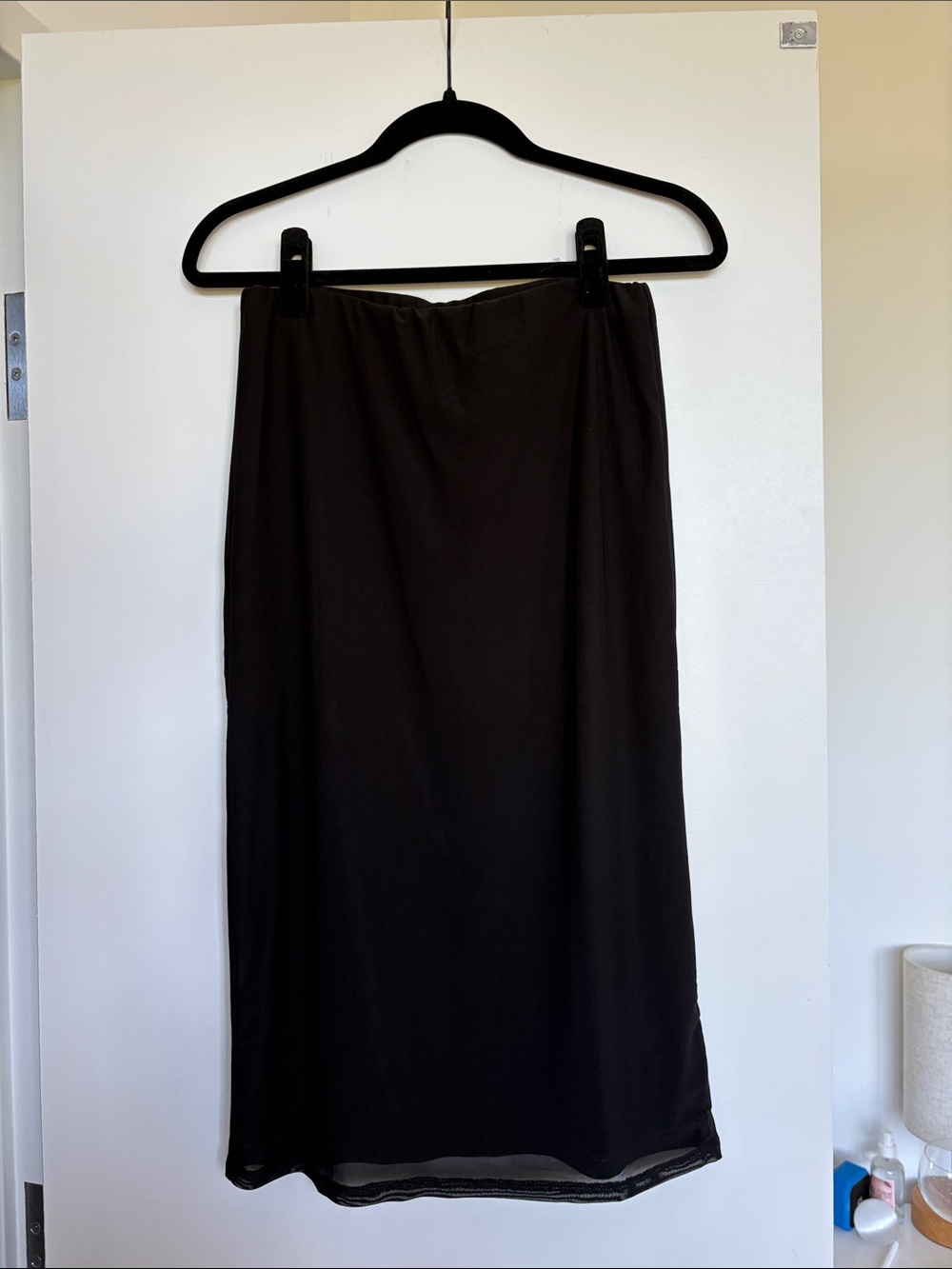 Philosophy Black Midi Slip Skirt